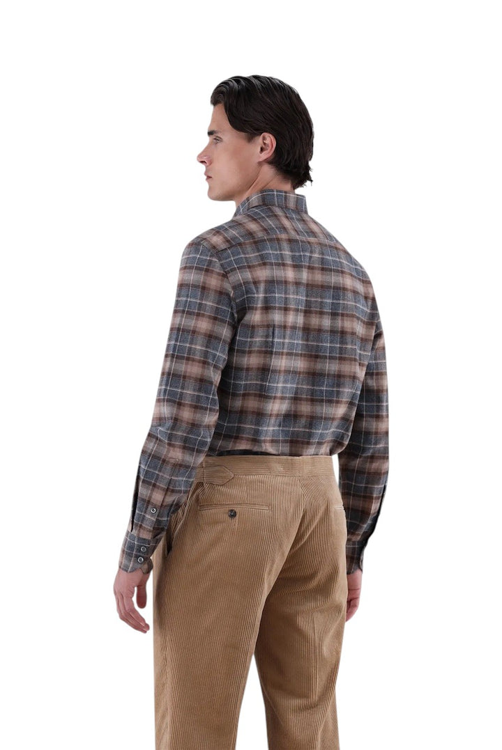 Van Laack Men hemd lange mouwen heren bruin 156644 140 ROY-TF.