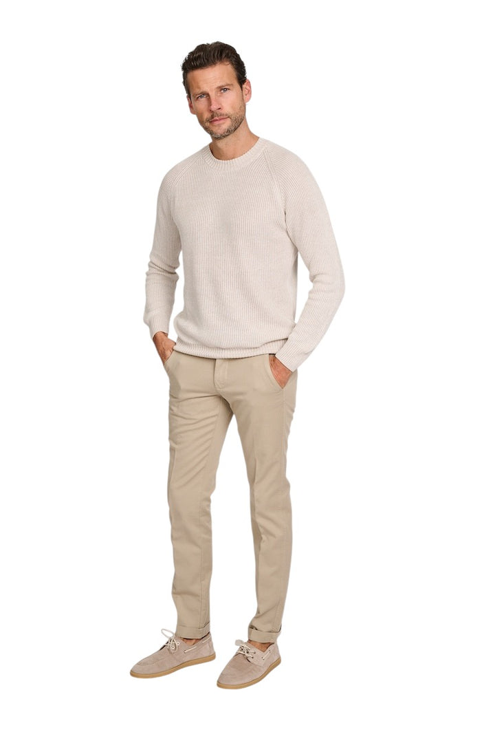 Gran Sasso Men pull trui v-hals heren beige 23152/18632/001