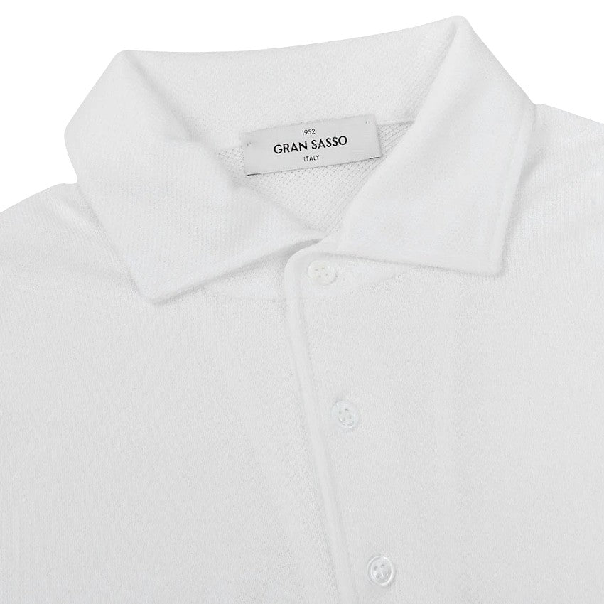 Gran Sasso Men polo shirt korte mouwen heren wit 57114/20678/002
