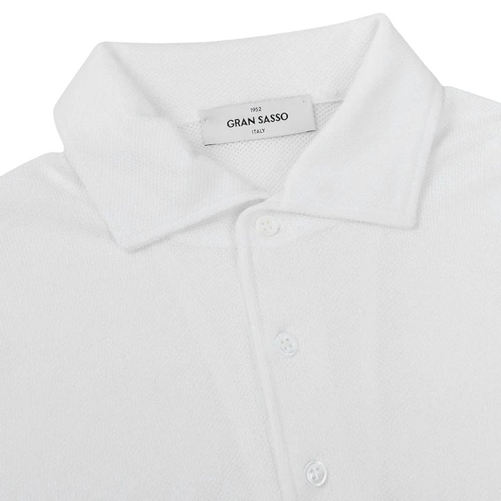 Gran Sasso Men polo shirt korte mouwen heren wit 57114/20678/002