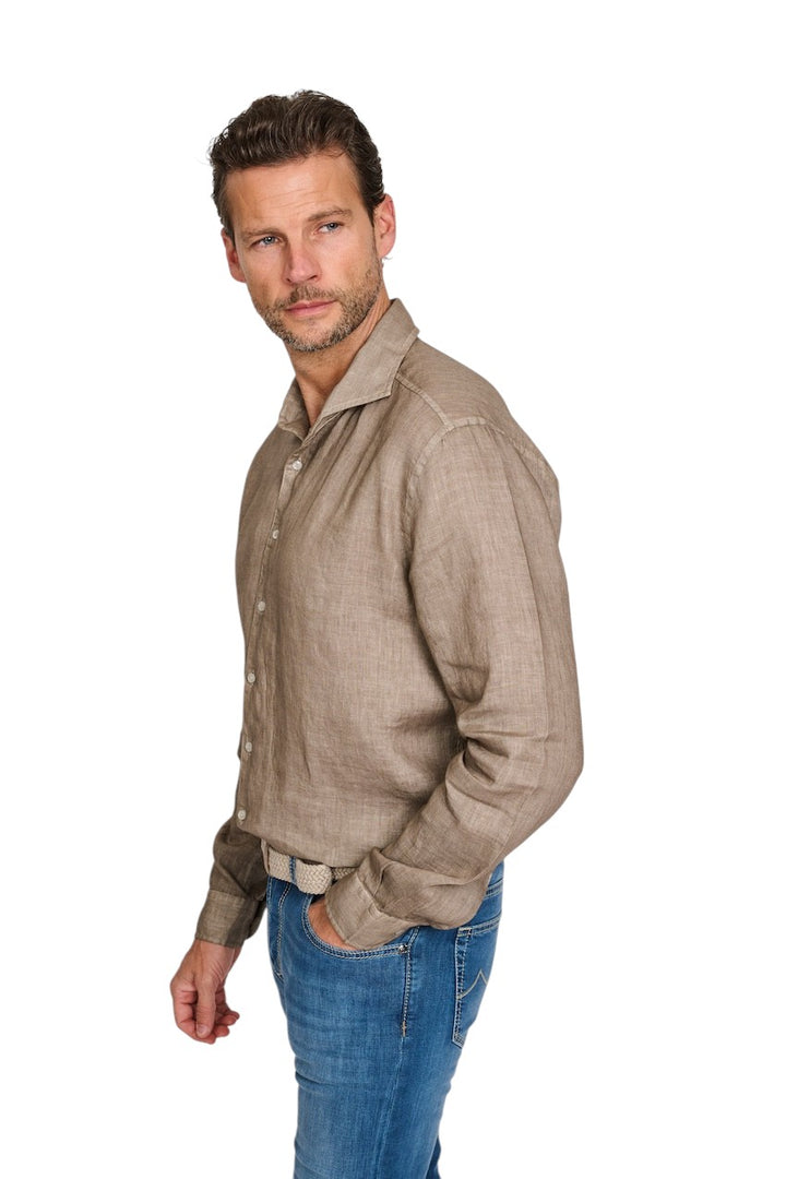 Gran Sasso Men hemd heren bruin 61183/50002/140