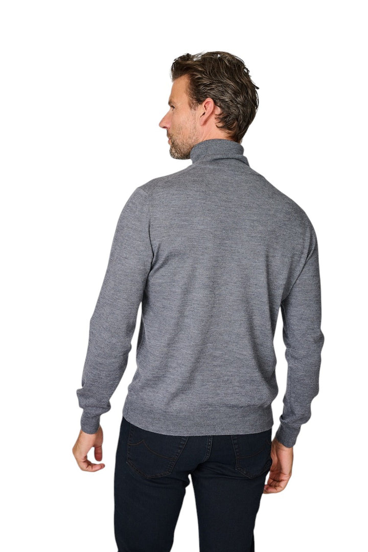 Gran Sasso Men pull trui rolkraag heren grijs 55157/14290 088