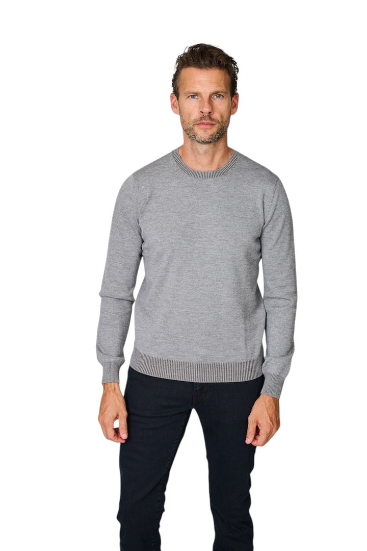 Gran Sasso Men pull trui ronde hals heren grijs 57153/14425 071