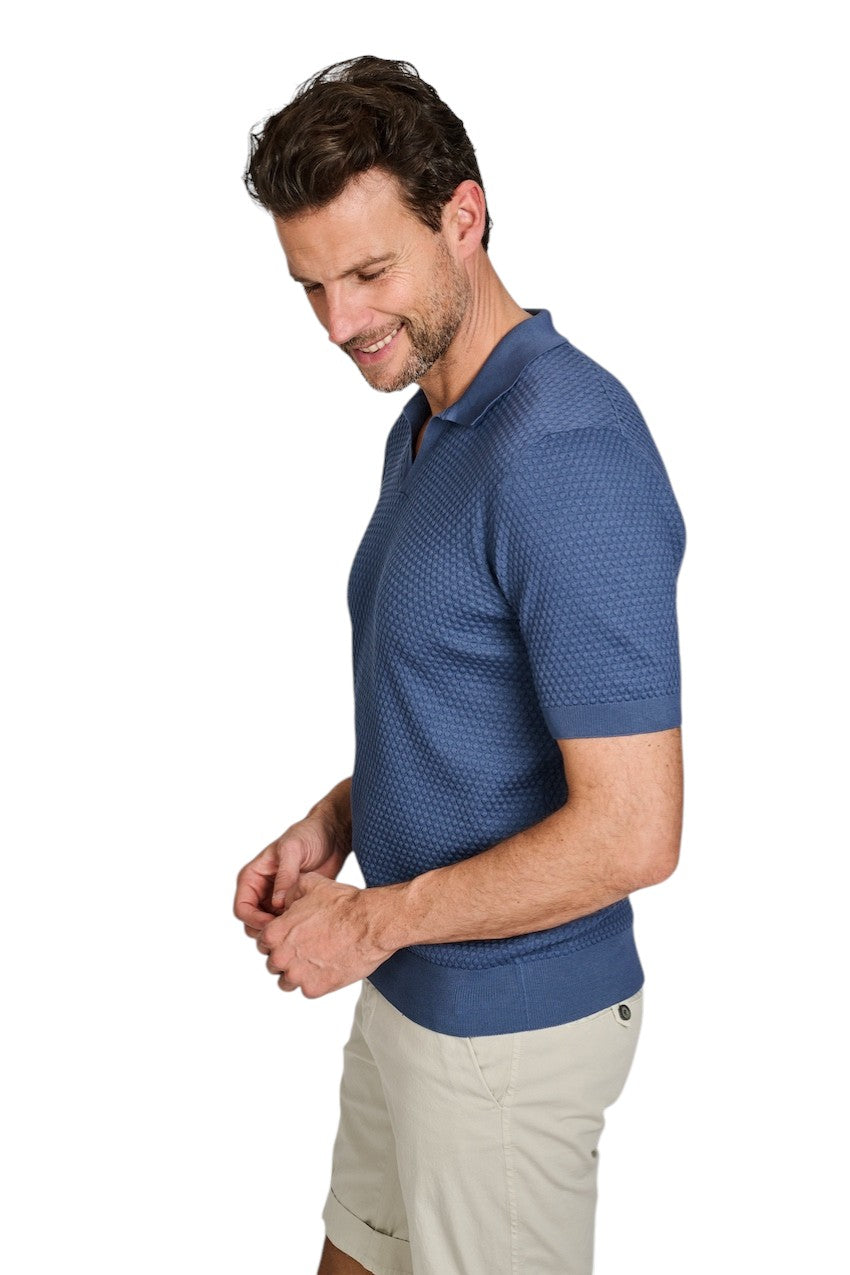 Gran Sasso Men polo shirt korte mouwen heren blauw 58186/18162 584AC