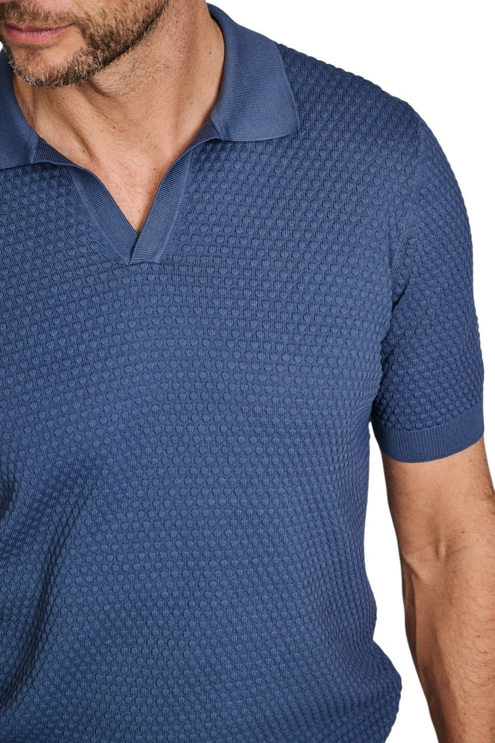 Gran Sasso Men polo shirt korte mouwen heren blauw 58186/18162 584AC