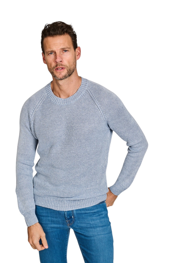 Gran Sasso Men pull trui ronde hals heren blauw 23152/18632 520