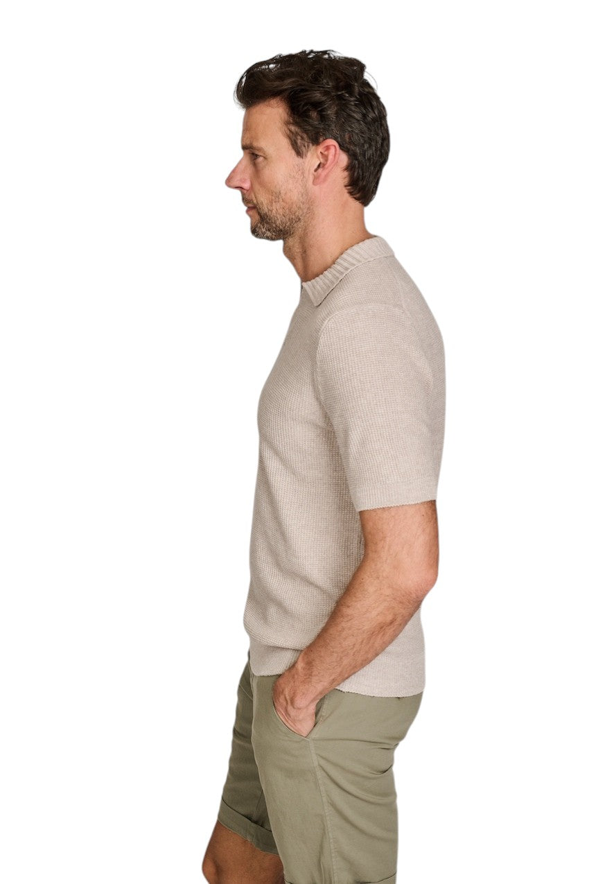 Gran Sasso Men polo shirt korte mouwen heren beige 23140/18640 110