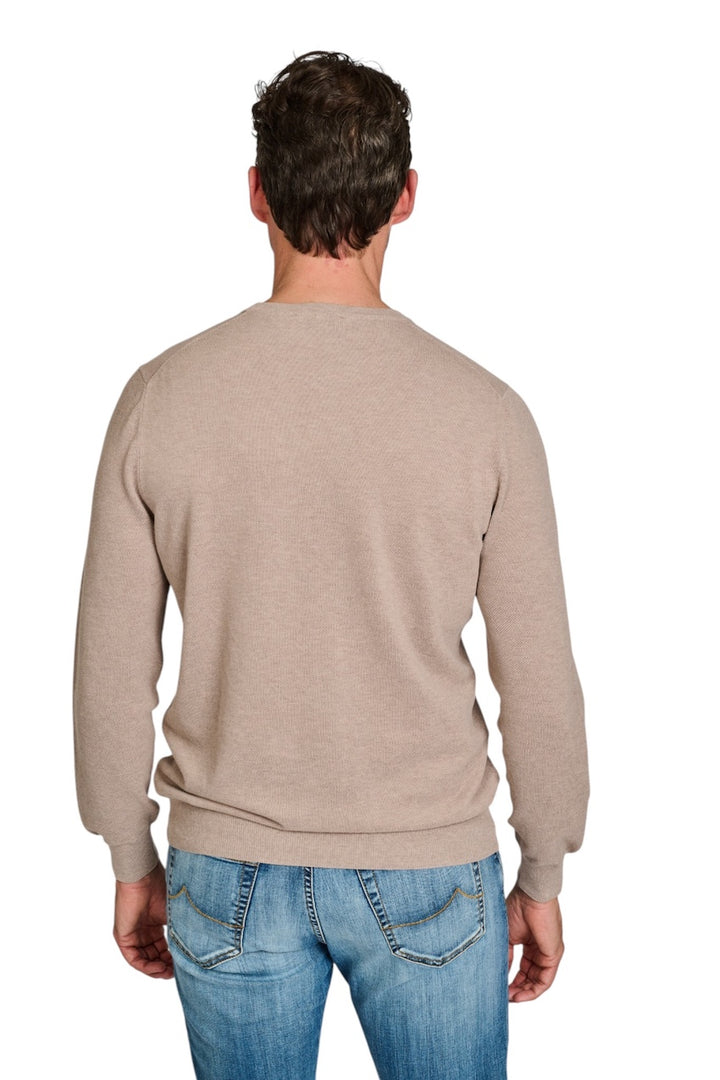 Gran Sasso Men pull trui ronde hals heren bruin 57109/20678 101