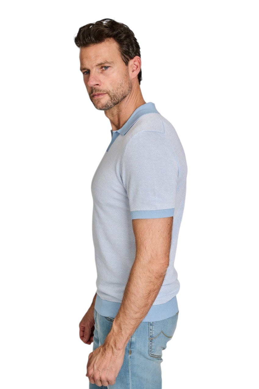 Gran Sasso Men polo shirt korte mouwen heren licht blauw 57155/26901 502