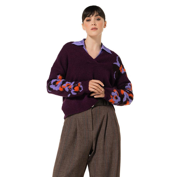 caroline-biss-pull-trui-v-hals-dames-multi-4263-59