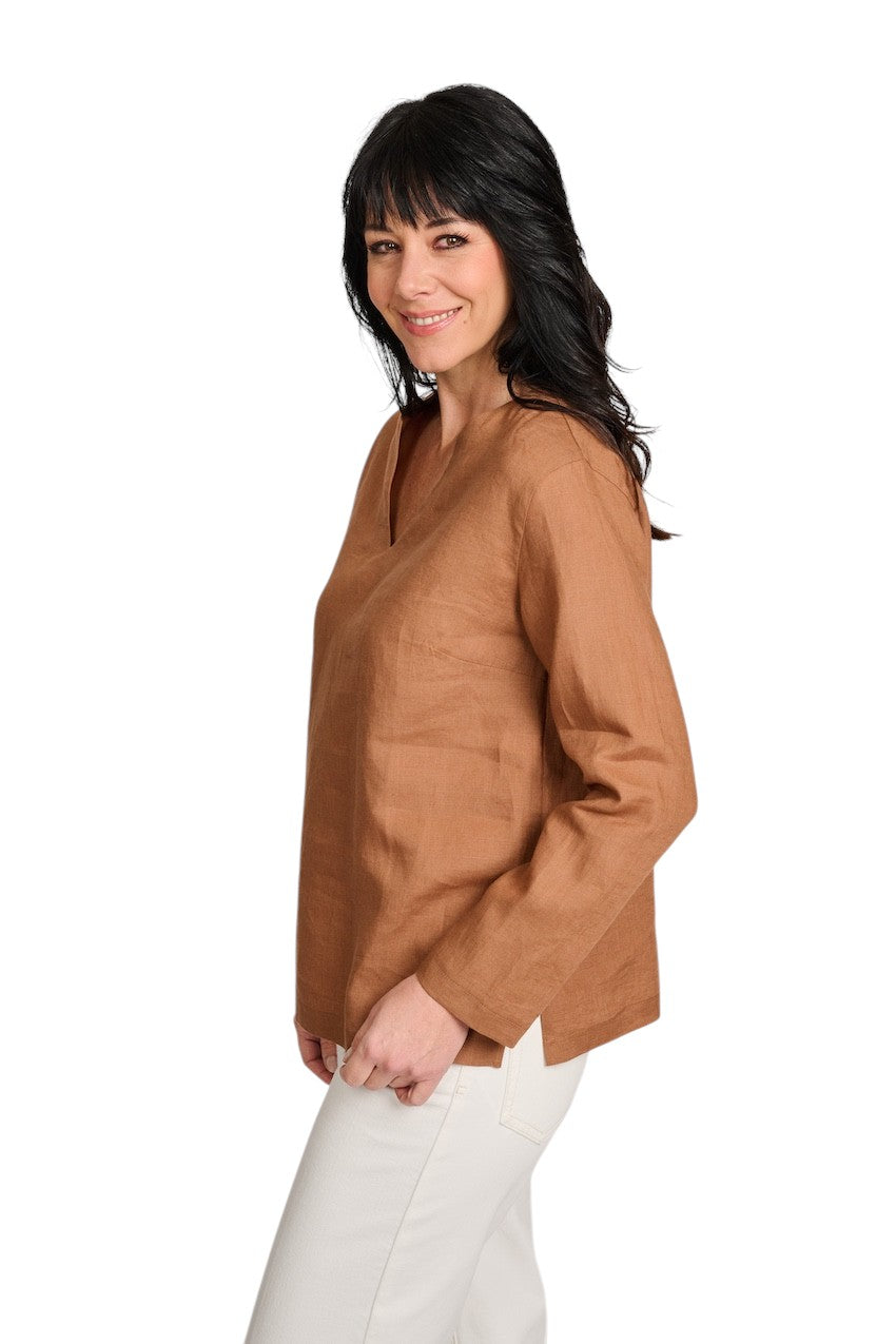 Gran Sasso Femmes Chemisier dames marron 61232/50000 167