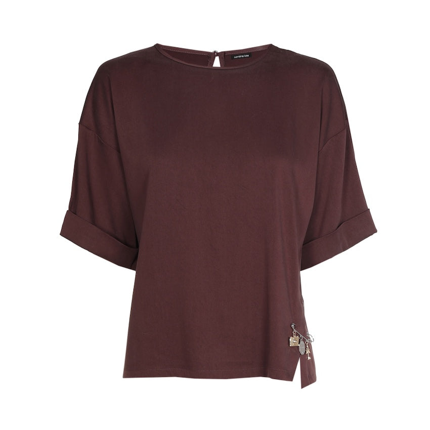 Caroline Biss women's blouse burgundy, front product view