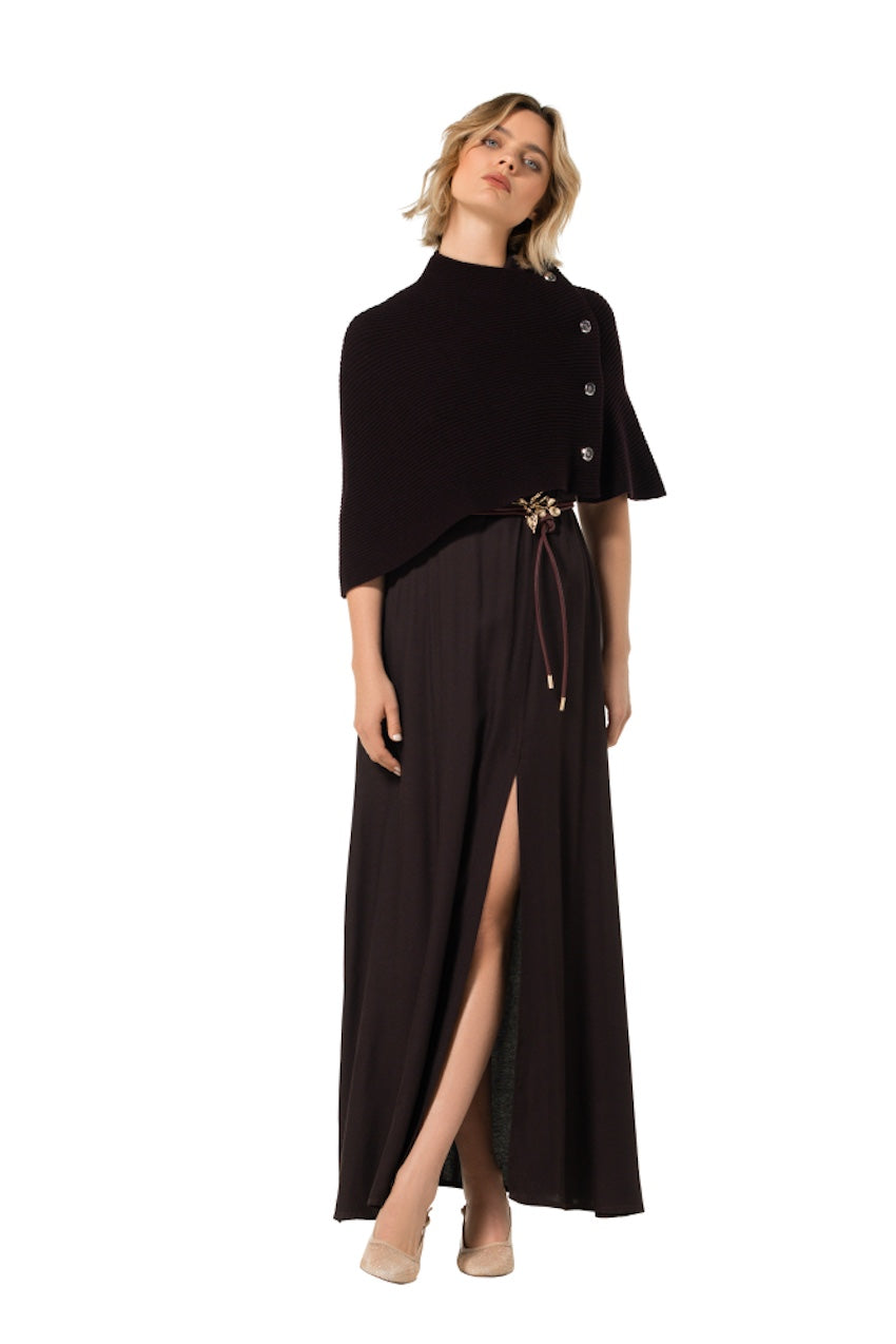 Caroline Biss poncho dames paars 4260/53