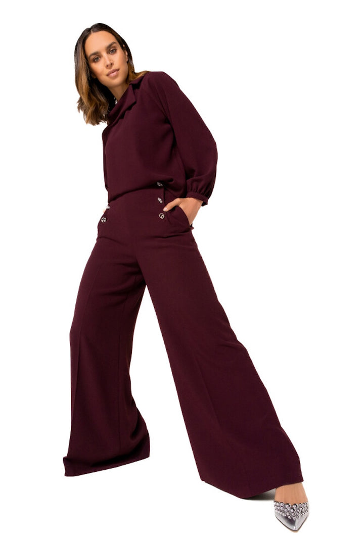 Caroline Biss broek dames bordeaux 4573/54