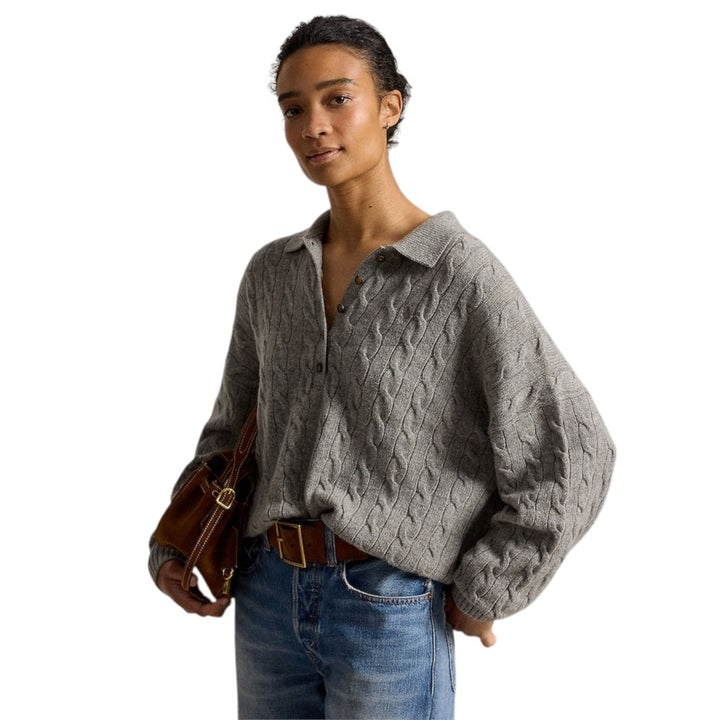 polo-ralph-lauren-kvinder-poloskjorte-grå-211b17767005