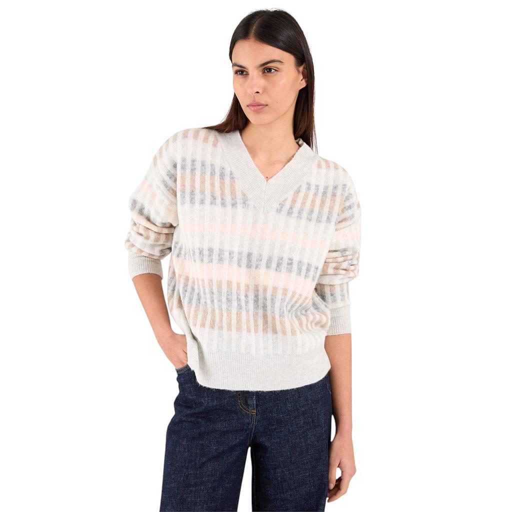 anneclaire-Pullover-V-Ausschnitt-Damen-grau-d1810-461-481