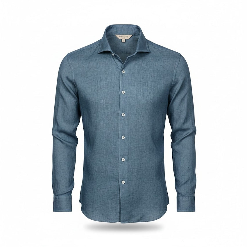 Gran Sasso Hombres camisa manga larga gasolina de hombre