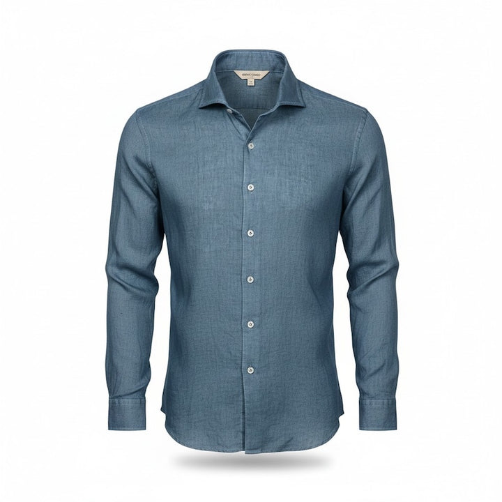 Gran Sasso Hombres camisa manga larga gasolina de hombre