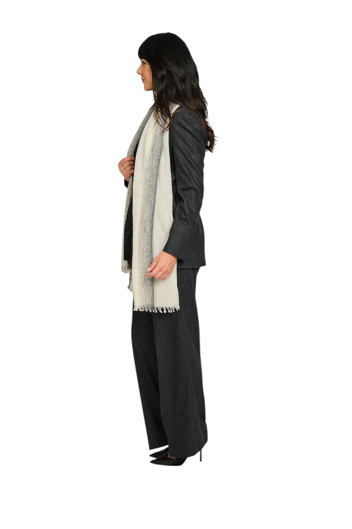 Andrea'S 1947 sjaal dames grijs 8529 SCARF INCORN LAVA
