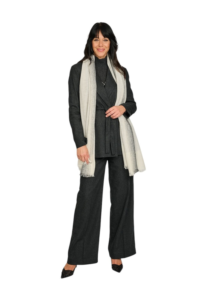 Andrea'S 1947 sjaal dames grijs 8529 SCARF INCORN LAVA