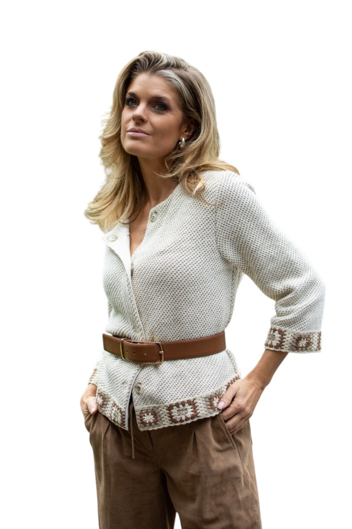 Anneclaire gilet dames beige D1630 1762 353