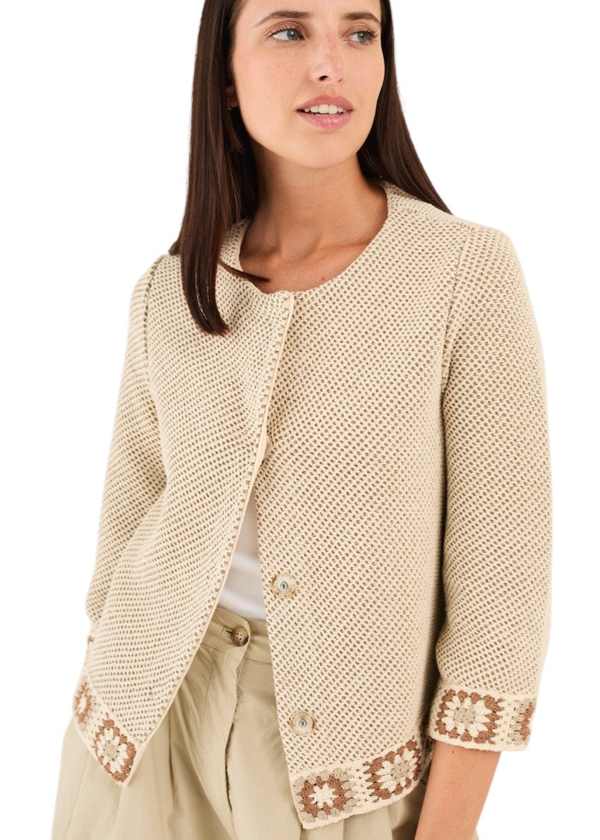 Anneclaire gilet dames beige D1630 1762 353