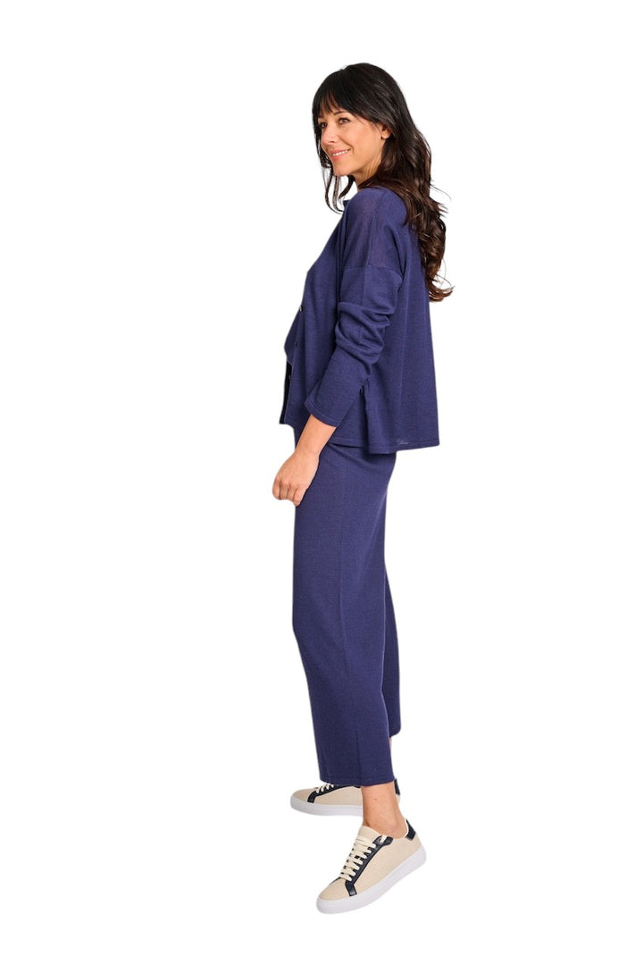 Anneclaire Weste Damen blau