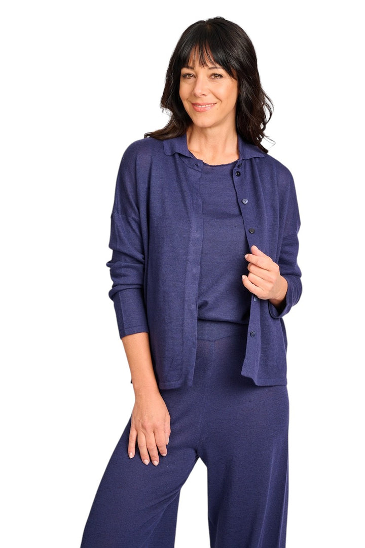 Anneclaire Weste Damen blau