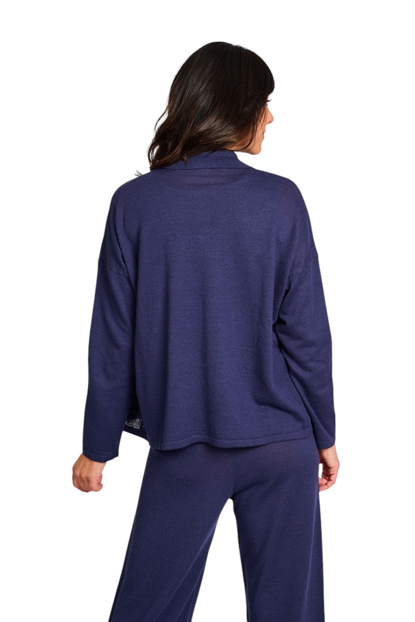 Anneclaire Weste Damen blau