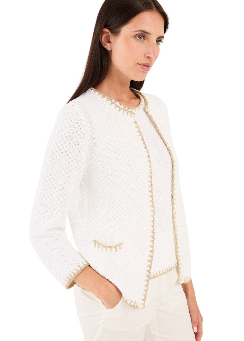 Anneclaire gilet dames wit D1580 785 201