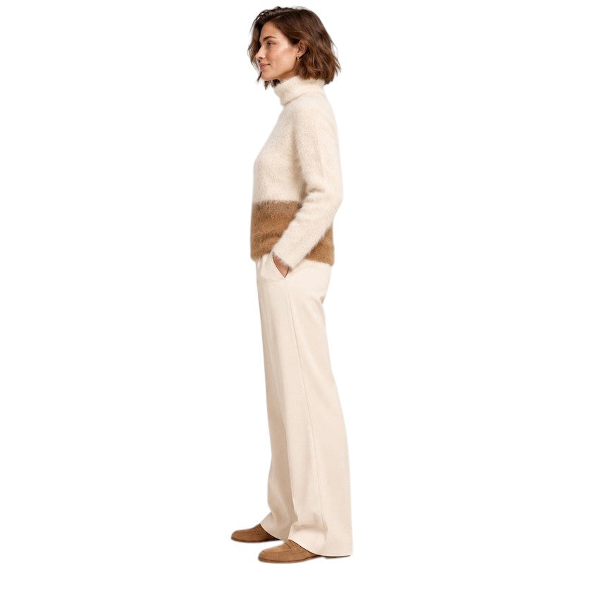 Antonelli women’s high-neck jumper ecru — side view