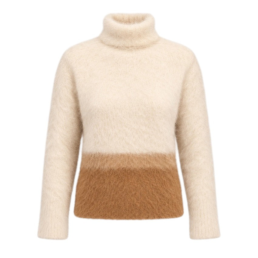 Antonelli women’s high-neck jumper ecru — product front view