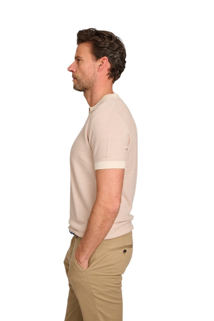 Blue Industry polo shirt korte mouwen heren zand KBIS25-M32