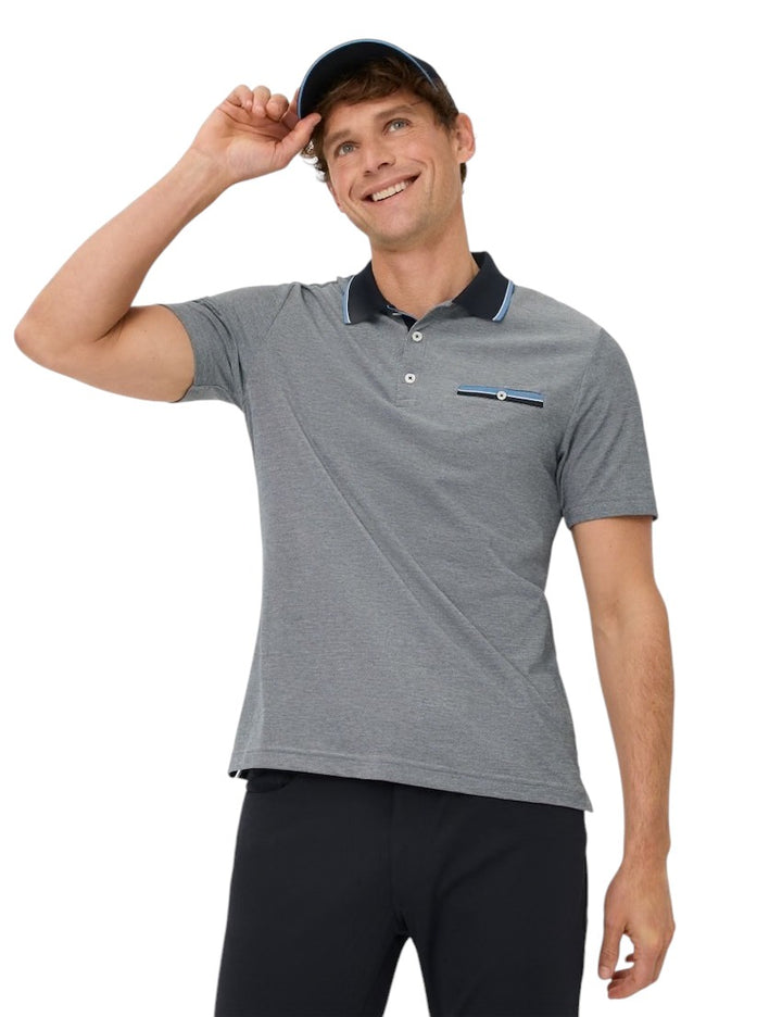 Brax Männer Poloshirt kurze Ärmel Herren blau Petter