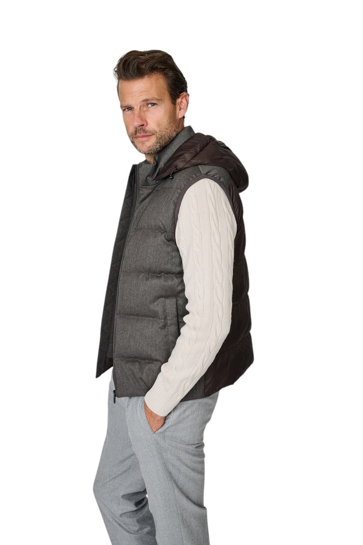 Cc Collection Corneliani bodywarmer heren bruin