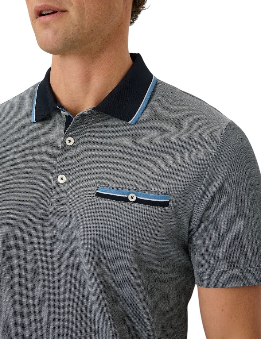 Brax Hombres camiseta polo mangas cortas Petter azul para hombre