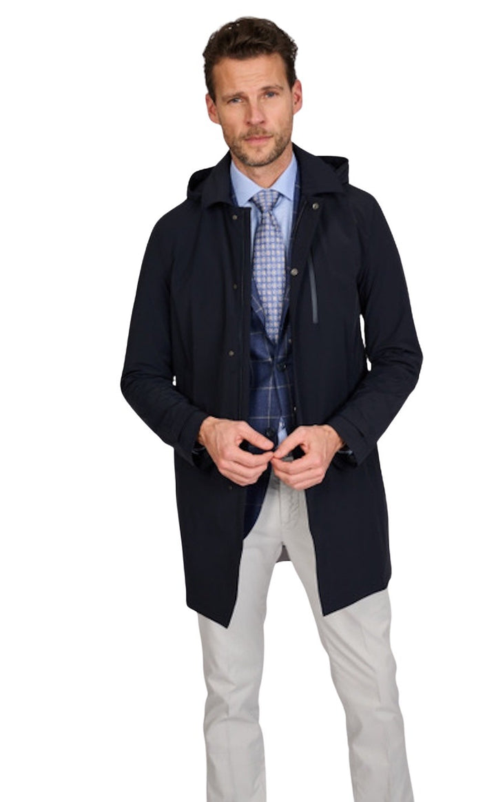 Duno Uomo regenmantel heren donker blauw Storm-Udine 861