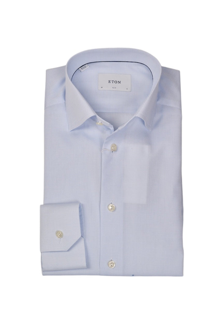 Eton hemd lange mouwen heren licht blauw Slim 10001504222