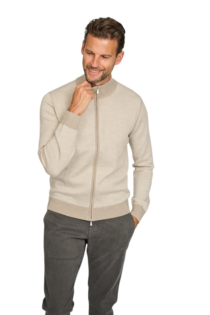 Gran Sasso Men gilet heren licht beige 57114 14241 018