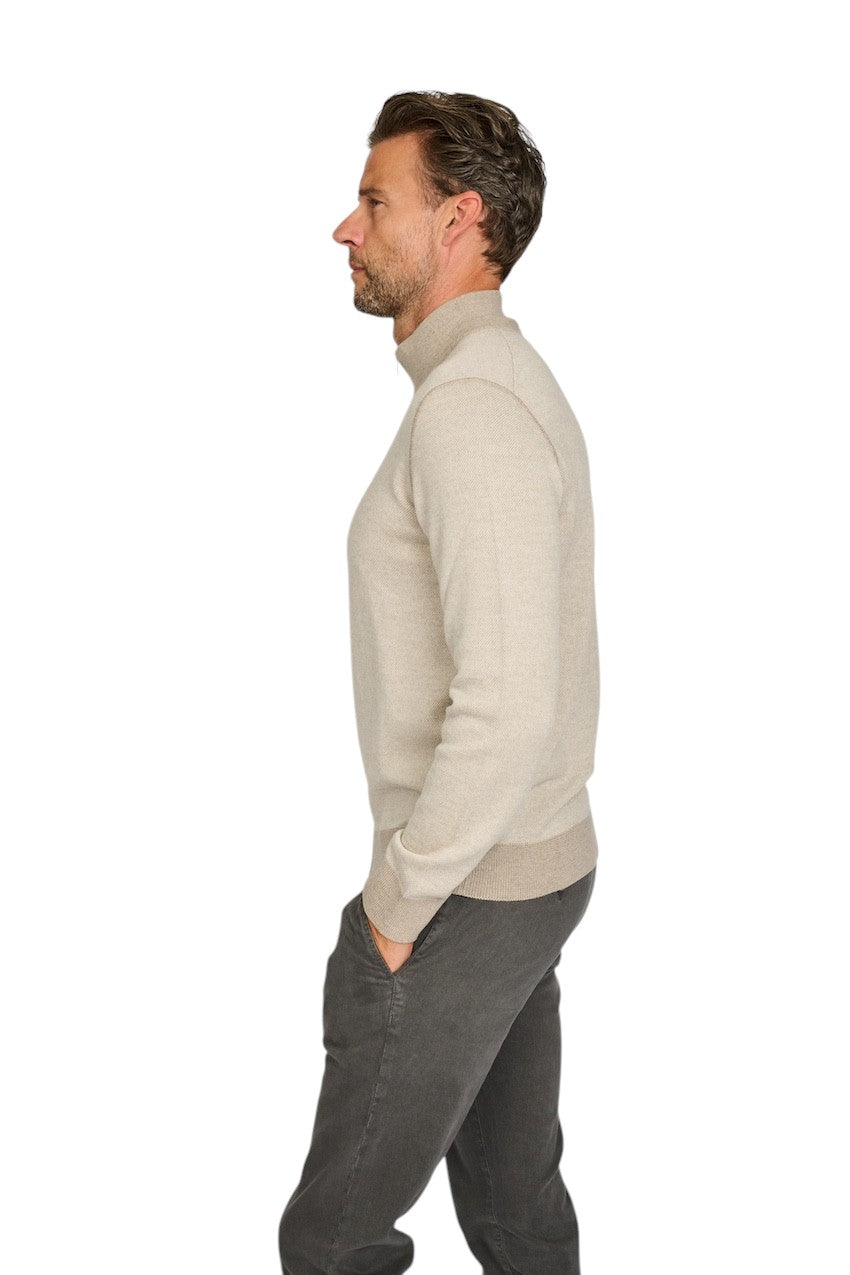 Gran Sasso Men gilet heren licht beige 57114 14241 018