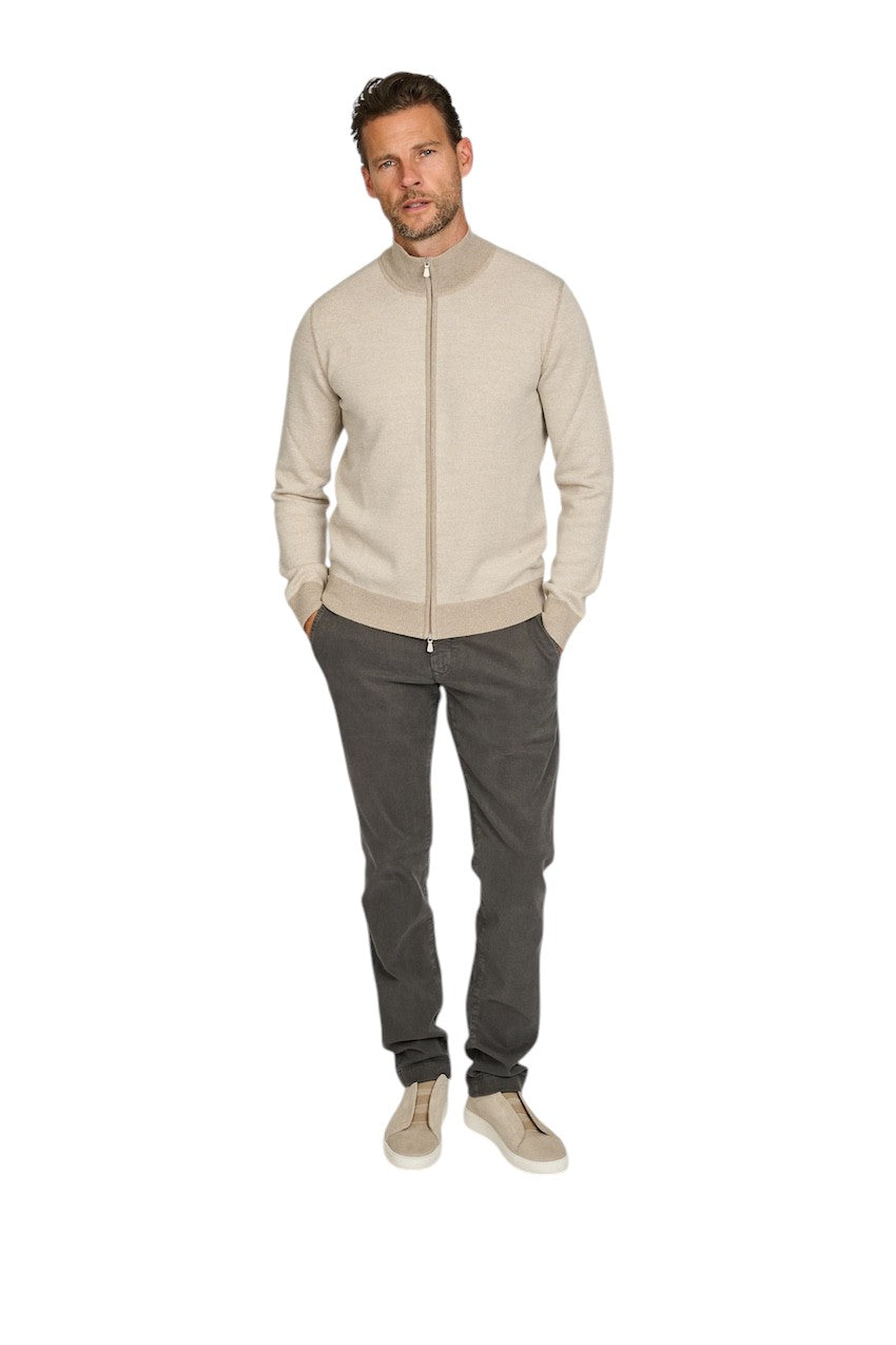 Gran Sasso Men gilet heren licht beige 57114 14241 018