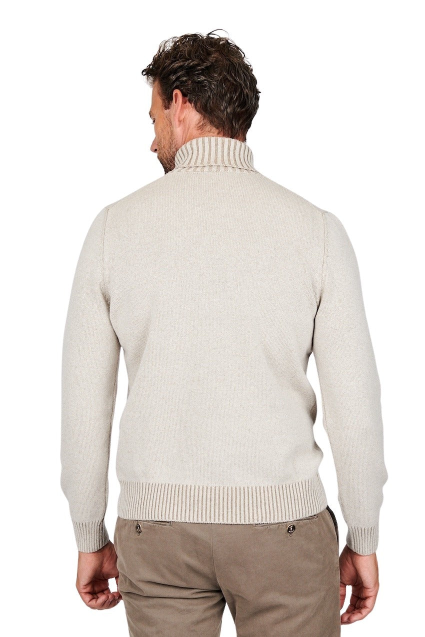 Gran Sasso Men pull trui rolkraag heren beige