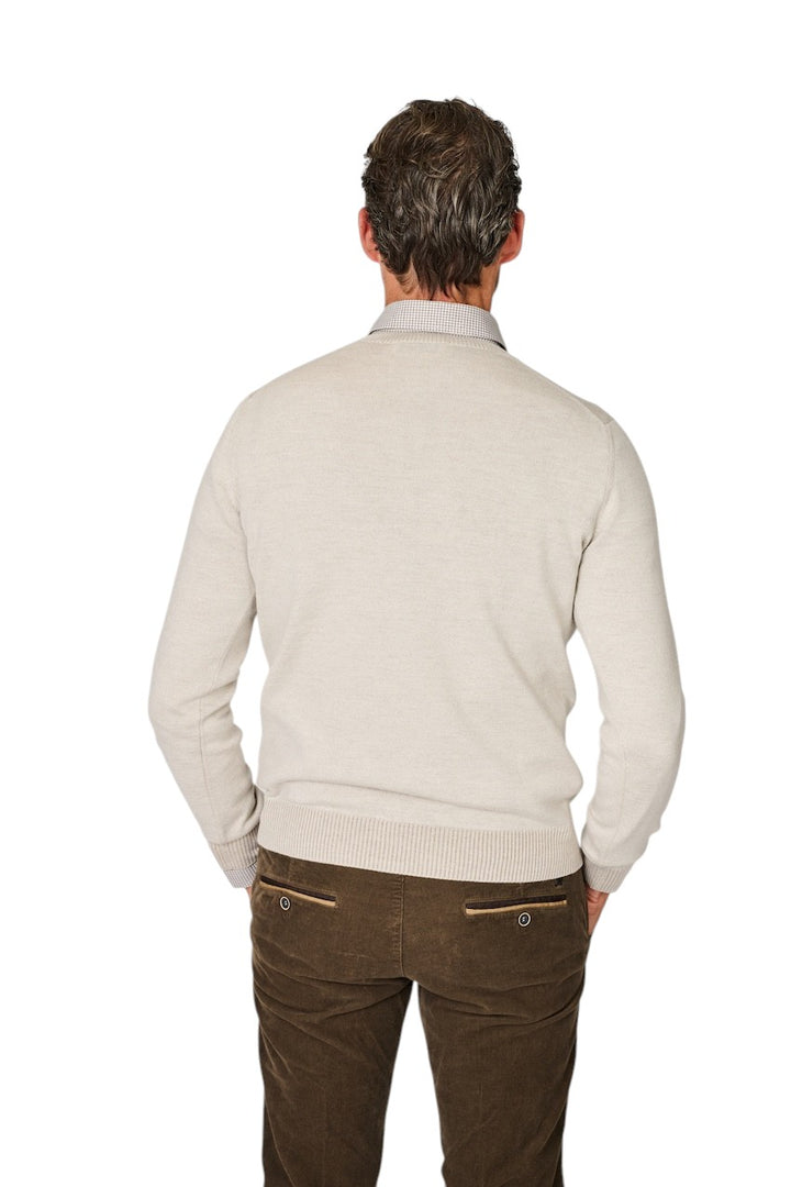 Gran Sasso Men pull trui ronde hals heren beige