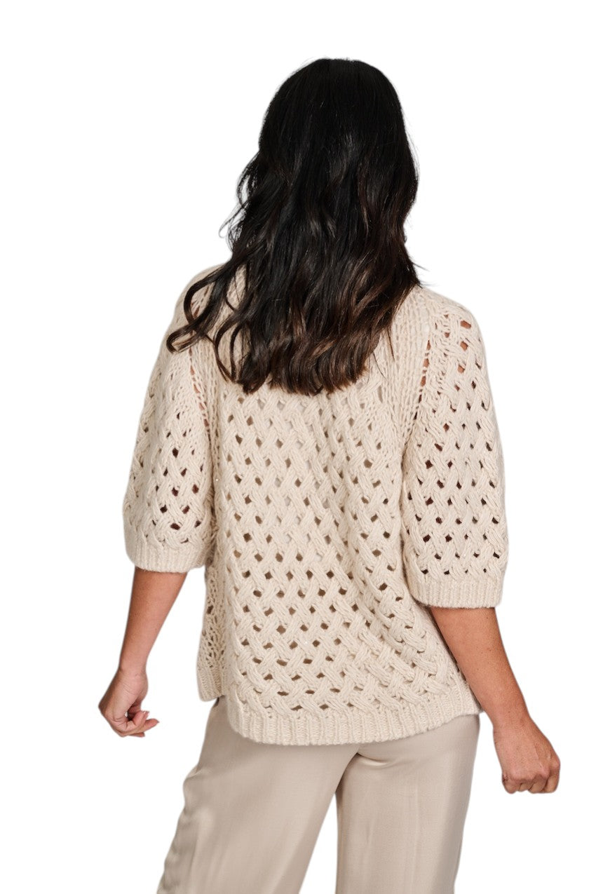 Hemisphere gilet dames beige 261C3SQ553-17 SQ1