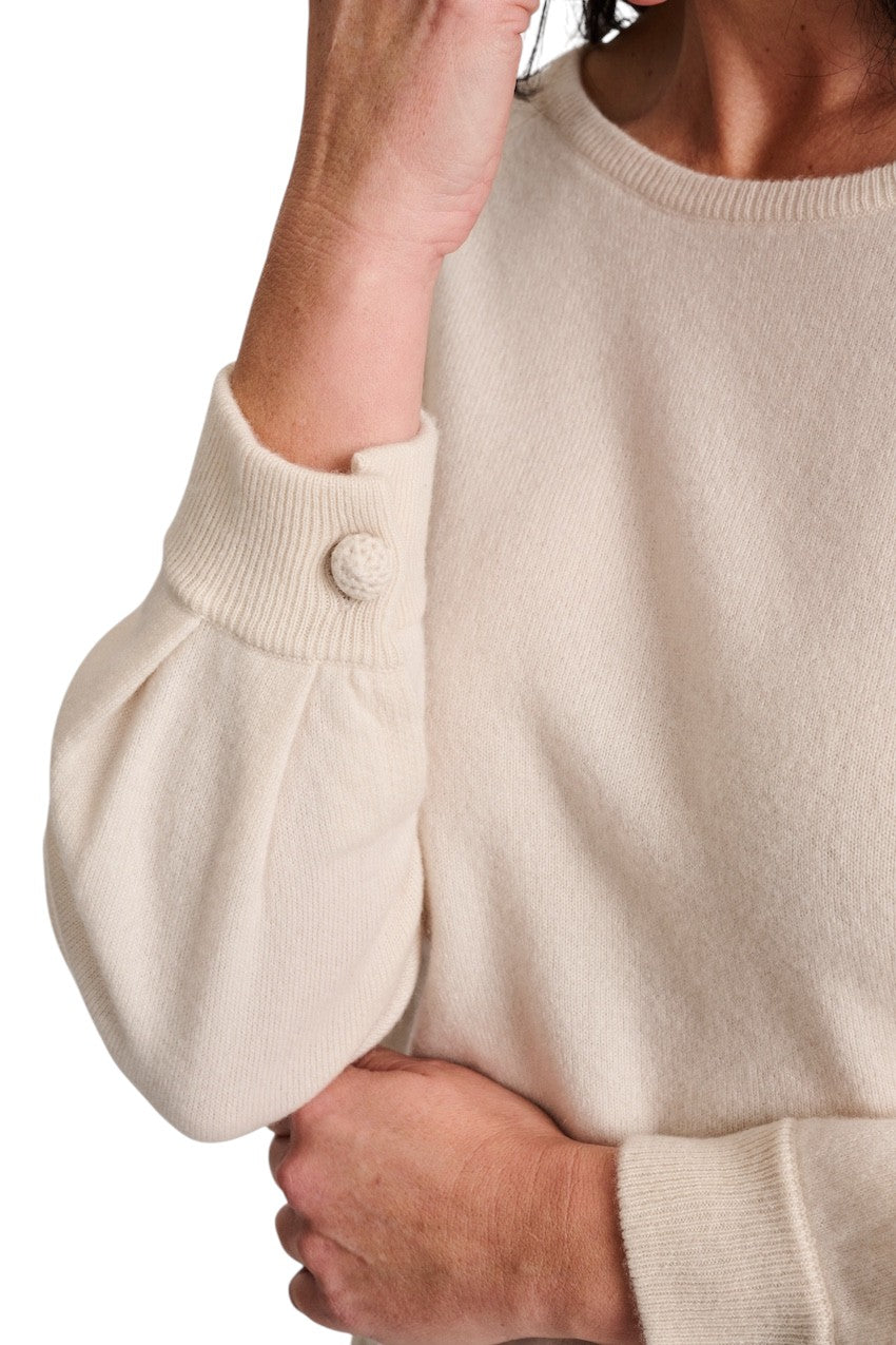 Hemisphere pull trui ronde hals dames beige 2611313-4 7380