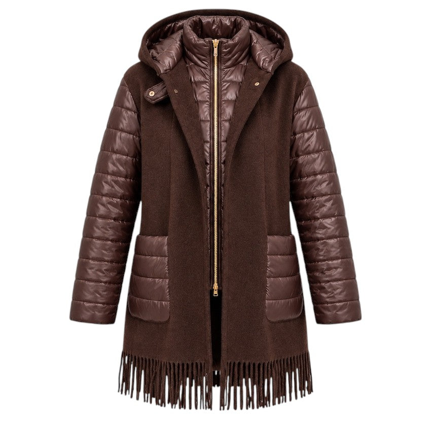 Herno women’s hooded jacket brown — product front view