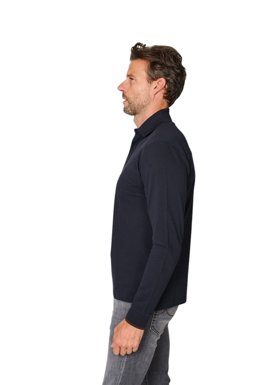 Jacob Cohen Men polo shirt lange mouwen heren marine JUM_80036 001 M4565 Y99