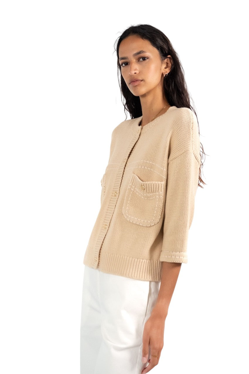 Jeff gilet dames beige Charli 60