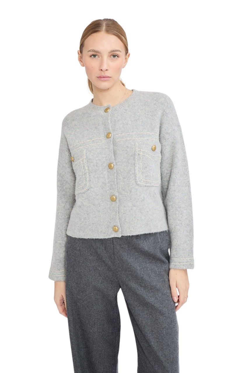 Jeff gilet dames licht grijs GABRIELLE 90