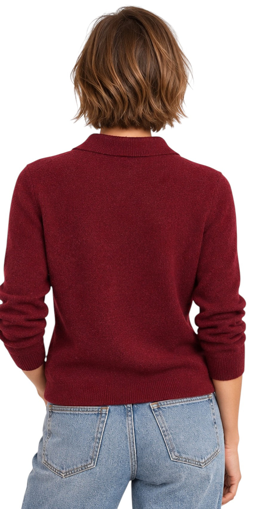 Jeff Damenpoloshirt Dunkelrot OLSON 28